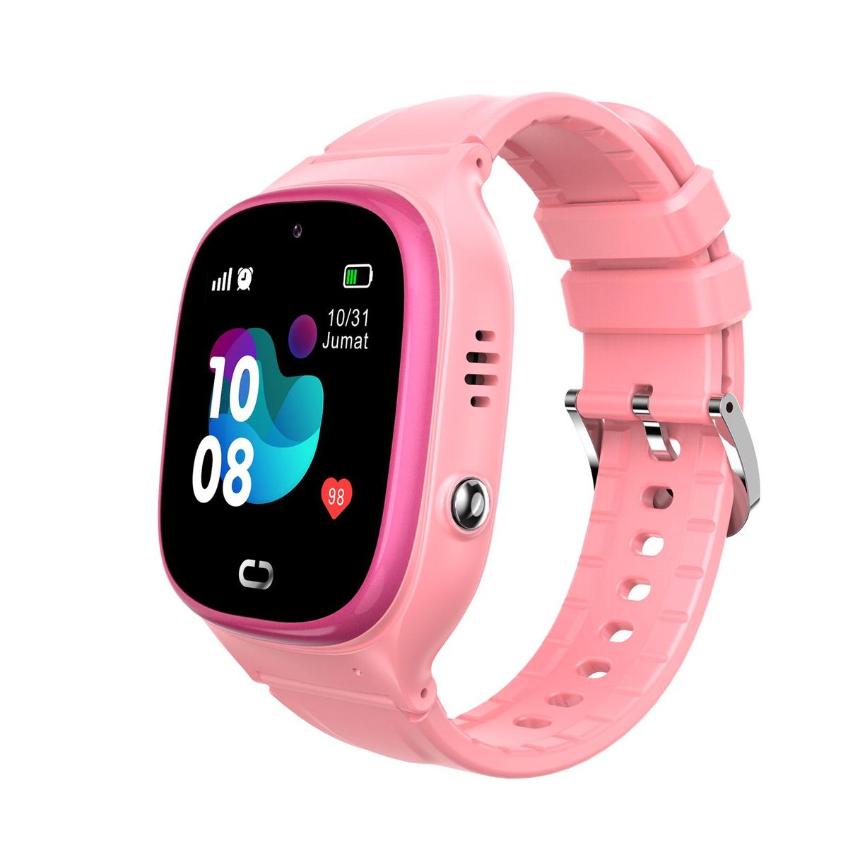 TD-45 2G Kids Smart Phone Watch Children Smartwatch SOS Call Voice Chat IP67 Waterproof with Nano SIM Card Slot LBS Location Camera Clock Silicone Strap Girls Boys Toys Gifts