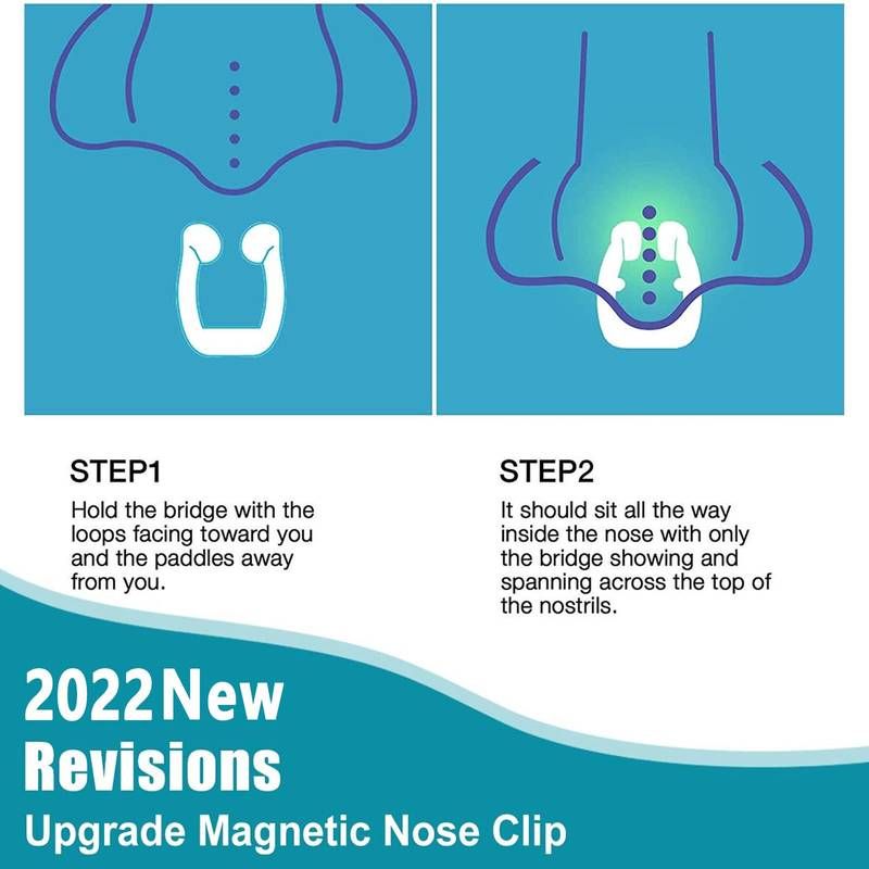 Magnetic Anti Snoring Nose Clip Device, Silicone Snore Stopper, Easy Breathe, Improve Sleeping
