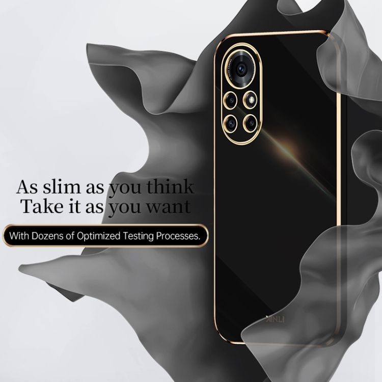 For Huawei Nova 8 Pro 5G 6D Plating Gold Edge TPU Case