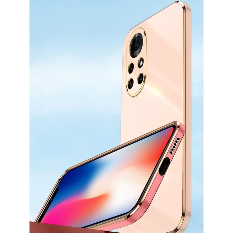For Huawei Nova 8 Pro 5G 6D Plating Gold Edge TPU Case