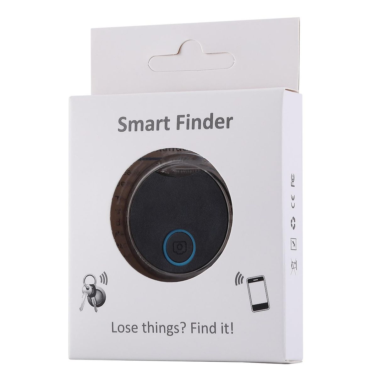 S8 crystal round smart anti-lost finder new key wallet two-way search tracking positioning Air Tag S8-2 colors (two in one set)