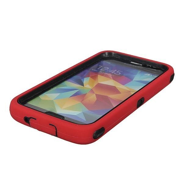 Combo Hybrid Shockproof Hard PC +Silicone Case Cover For Samsung Galaxy S5 I9600 Gules