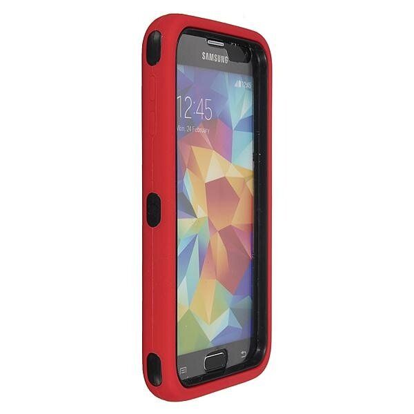Combo Hybrid Shockproof Hard PC +Silicone Case Cover For Samsung Galaxy S5 I9600 Gules