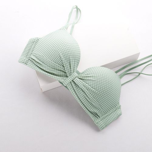 1 Pcs Korean Style Lady Thin Gathered  Bra Without Steel Ring Halter