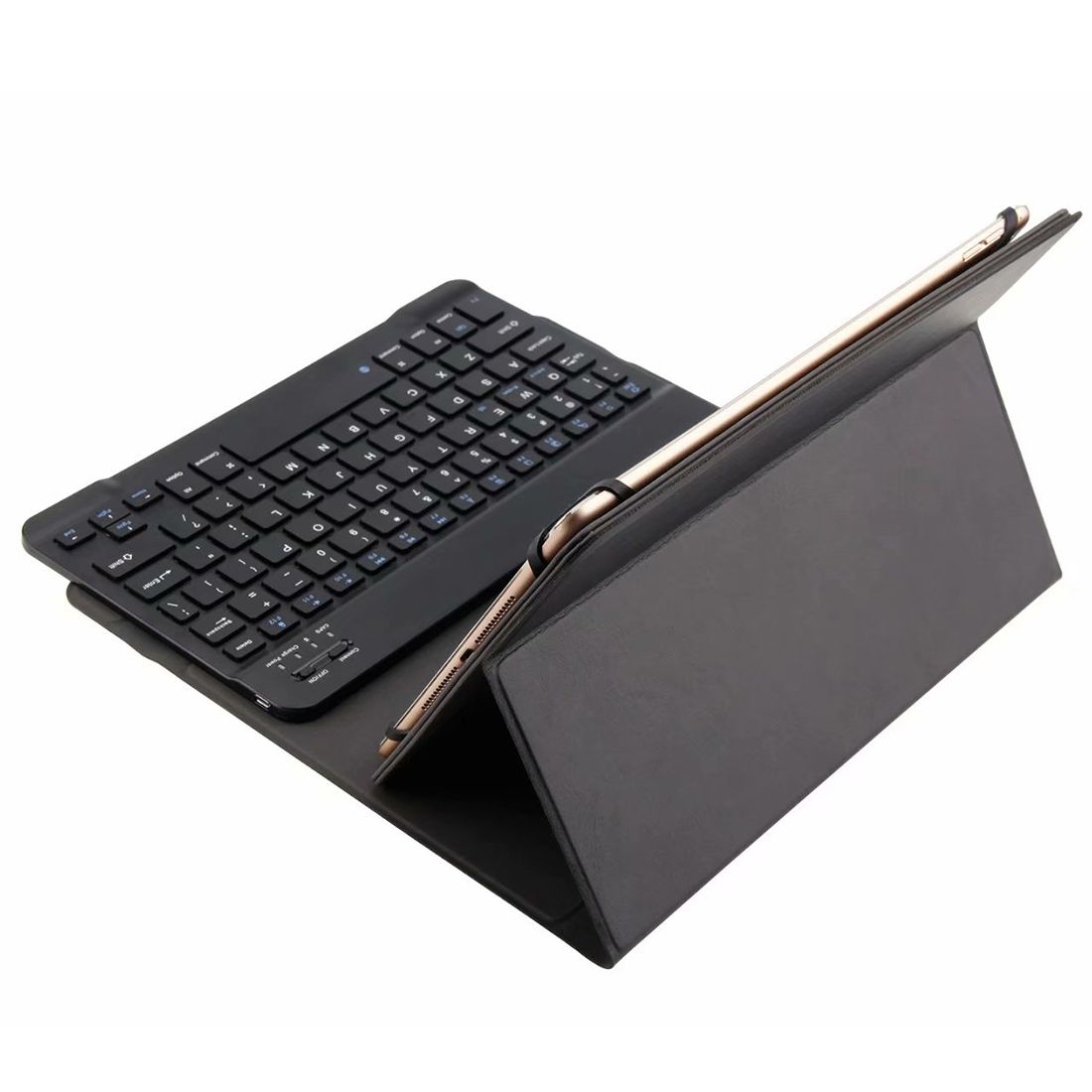TH10-C For Android & Apple & Windows System 9.7-10 Inch Universal Detachable Bluetooth Keyboard Protective Case With Stand(Black)