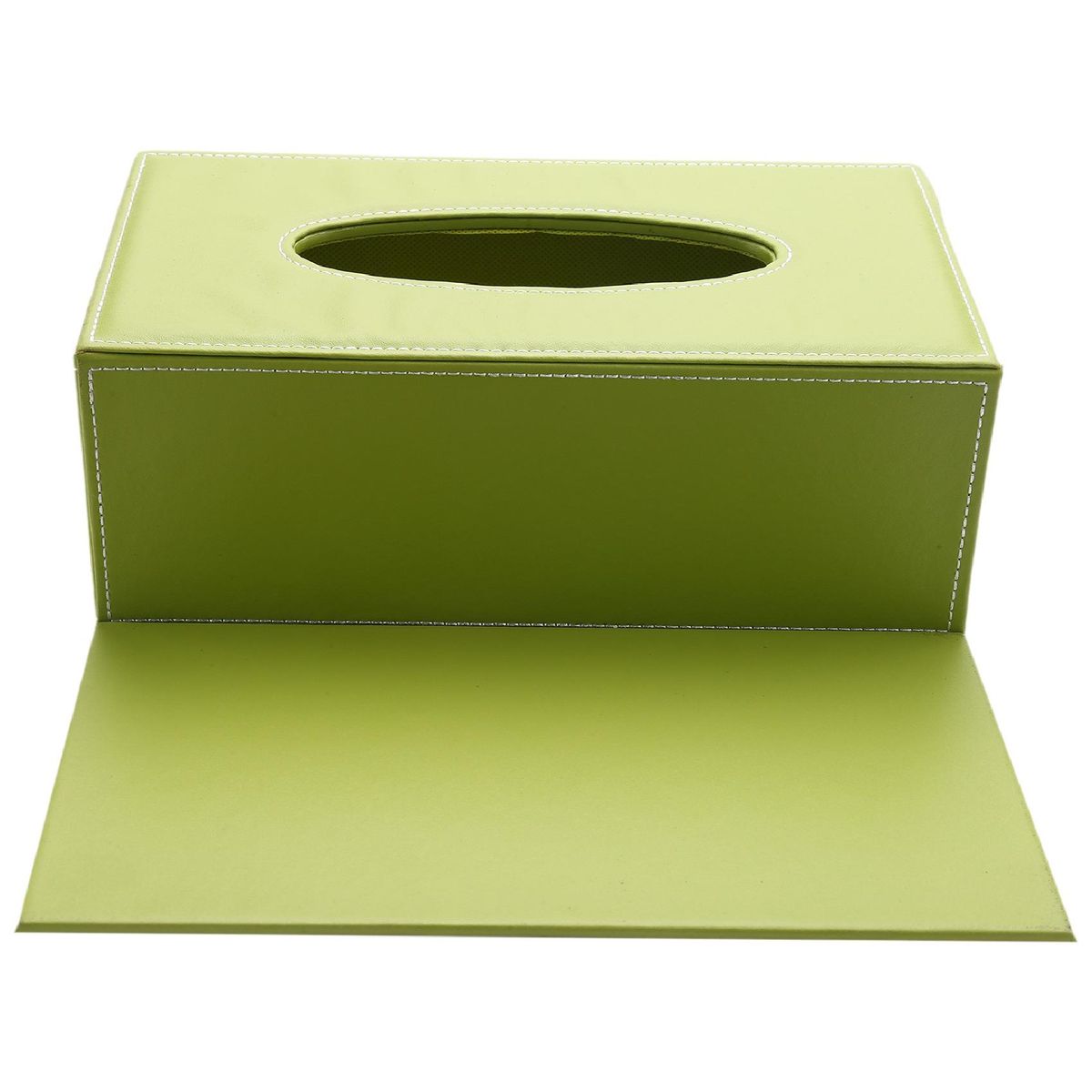 PU Leather Cosmetic Bag Case Handkerchief, 25x14x9.5cm Gree