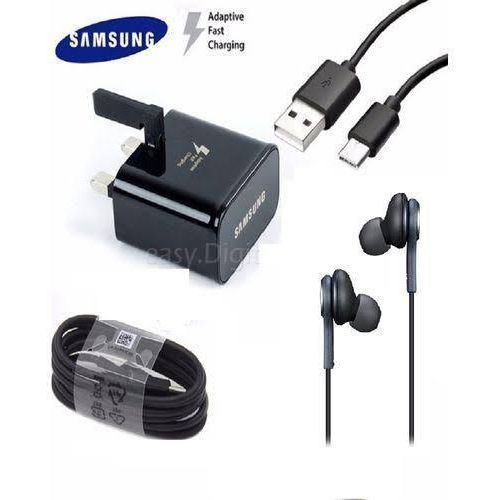 Samsung Fast Charger + FREE Black Earpiece And Charger Cord Cable For Samsung Galaxy S10 A10E A50 A20 Note 10 S20 Plus Ultra 5G A51 A71,LG G7 G8 V40 V50 G9 V60 Thinq,G6,V30 V20,3A USB Type C Data Cable,