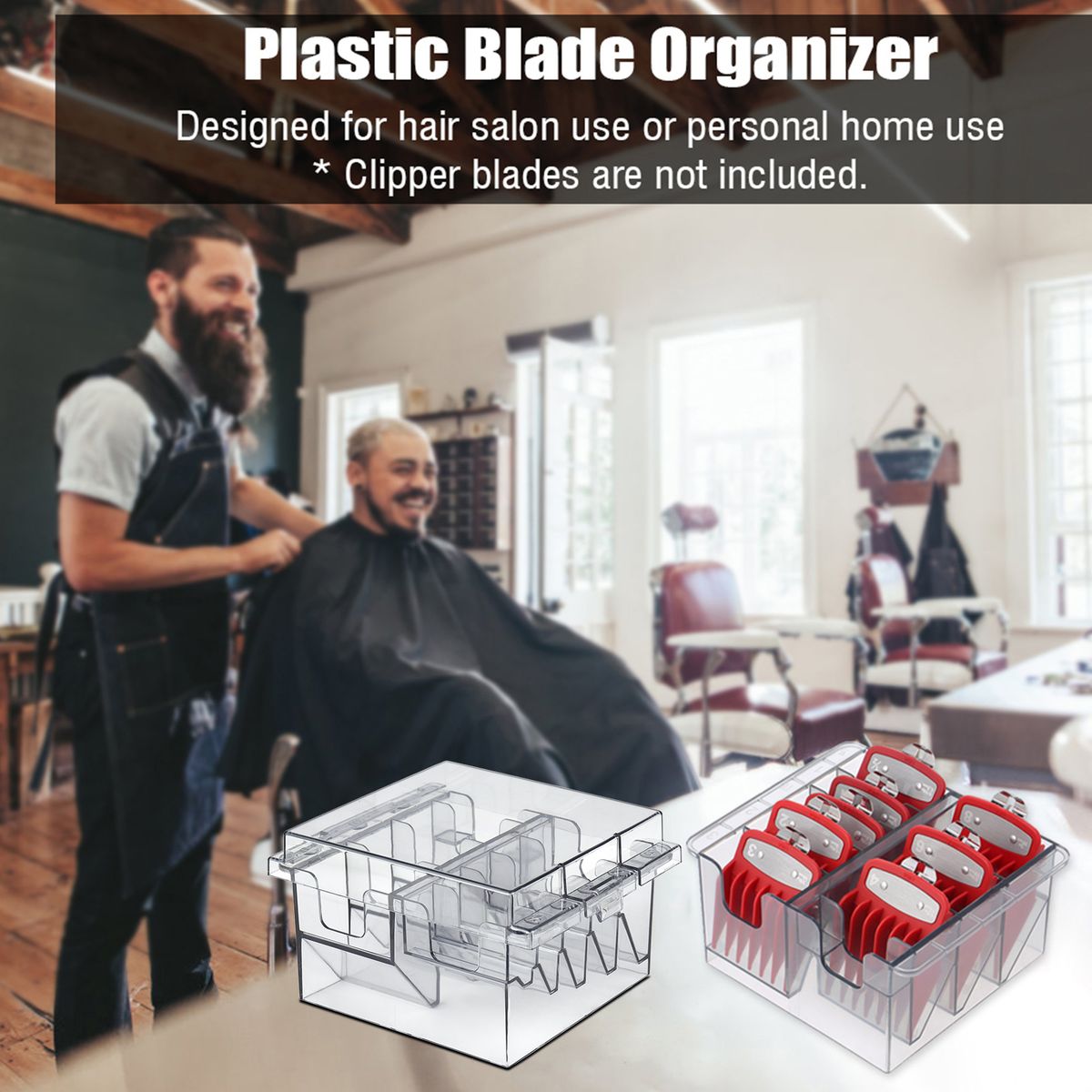 Plastic Organizer For 8 Blades Storage Case Rack Clipper
