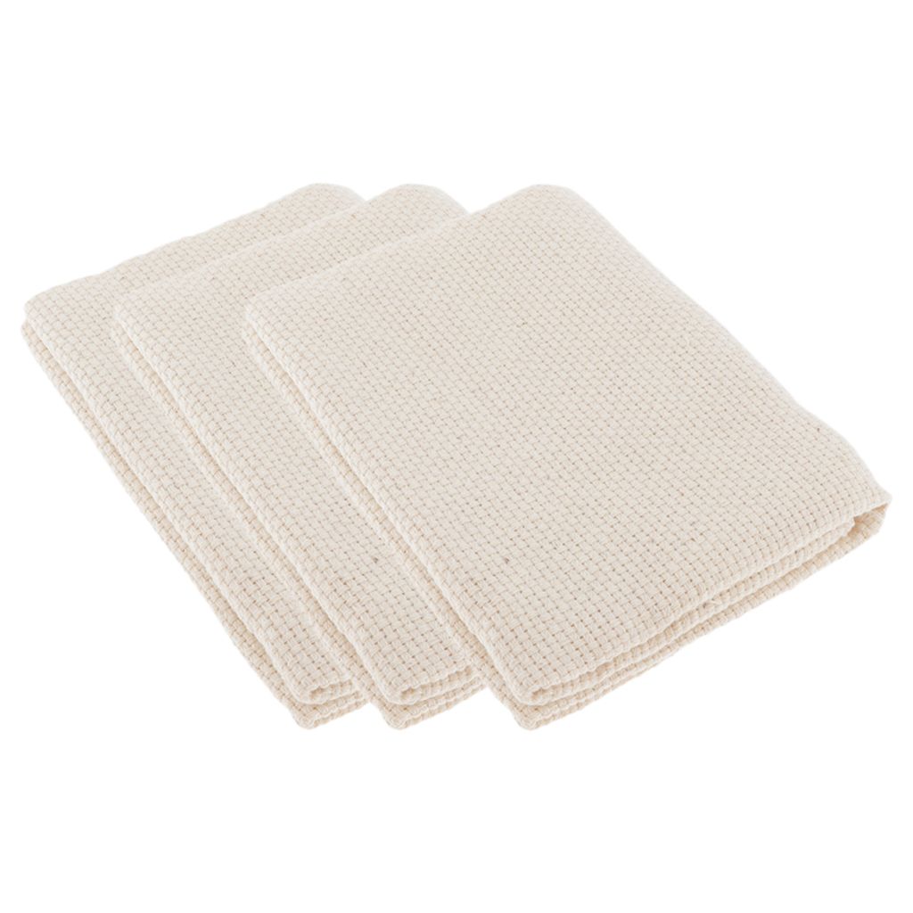 3 Pieces Cotton Monks Cloth Aida Cloth For Rug Hooking Punch DIY