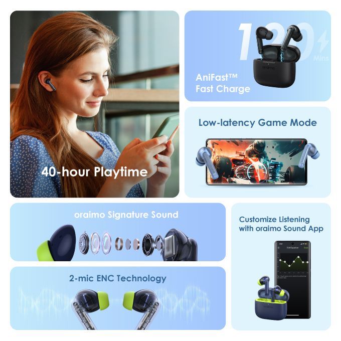 FreePods Lite True Wireless Earbuds + Free OCD-D62 DataCable