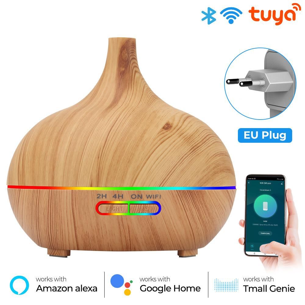 Mechanical home light wood grain automatic round AC aromatherapy essential oil floor-standing air freshener Light Wood Grain - European Standard