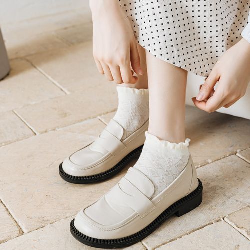 Women Lace Mesh Breathable Socks Thin Ankle Socks 5 Pairs