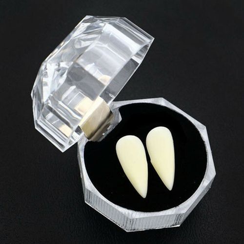 Halloween Vampire Resin Fake Fangs Teeth Caps Party Fancy