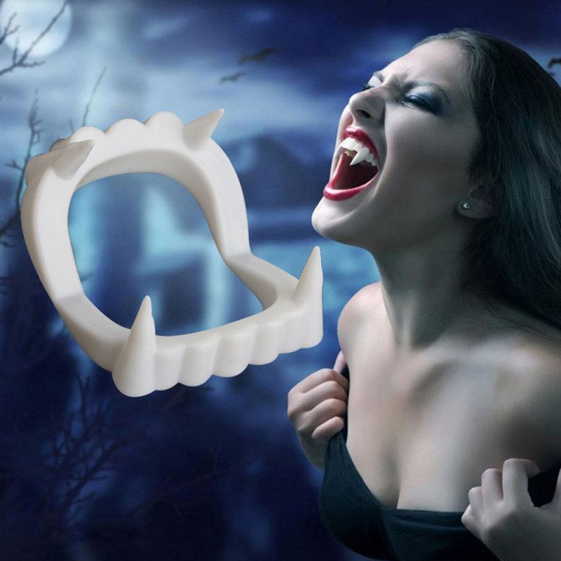 Vampire Dracula Sharp Teeth Werewolf Zombie Fangs Halloween-