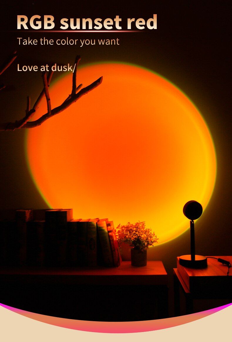 Premium Beautiful 20-Color Sunset Lamp/Projector Lamp.