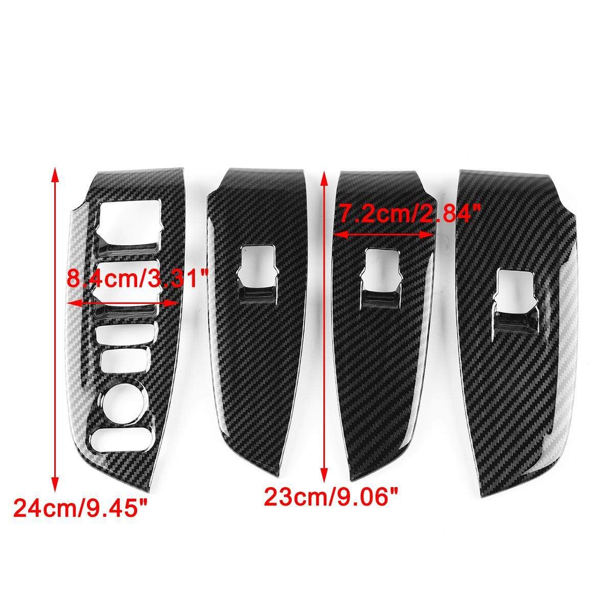 Carbon Fiber Style Window Lift Switch Button Panel Cover For Honda Accord 2018