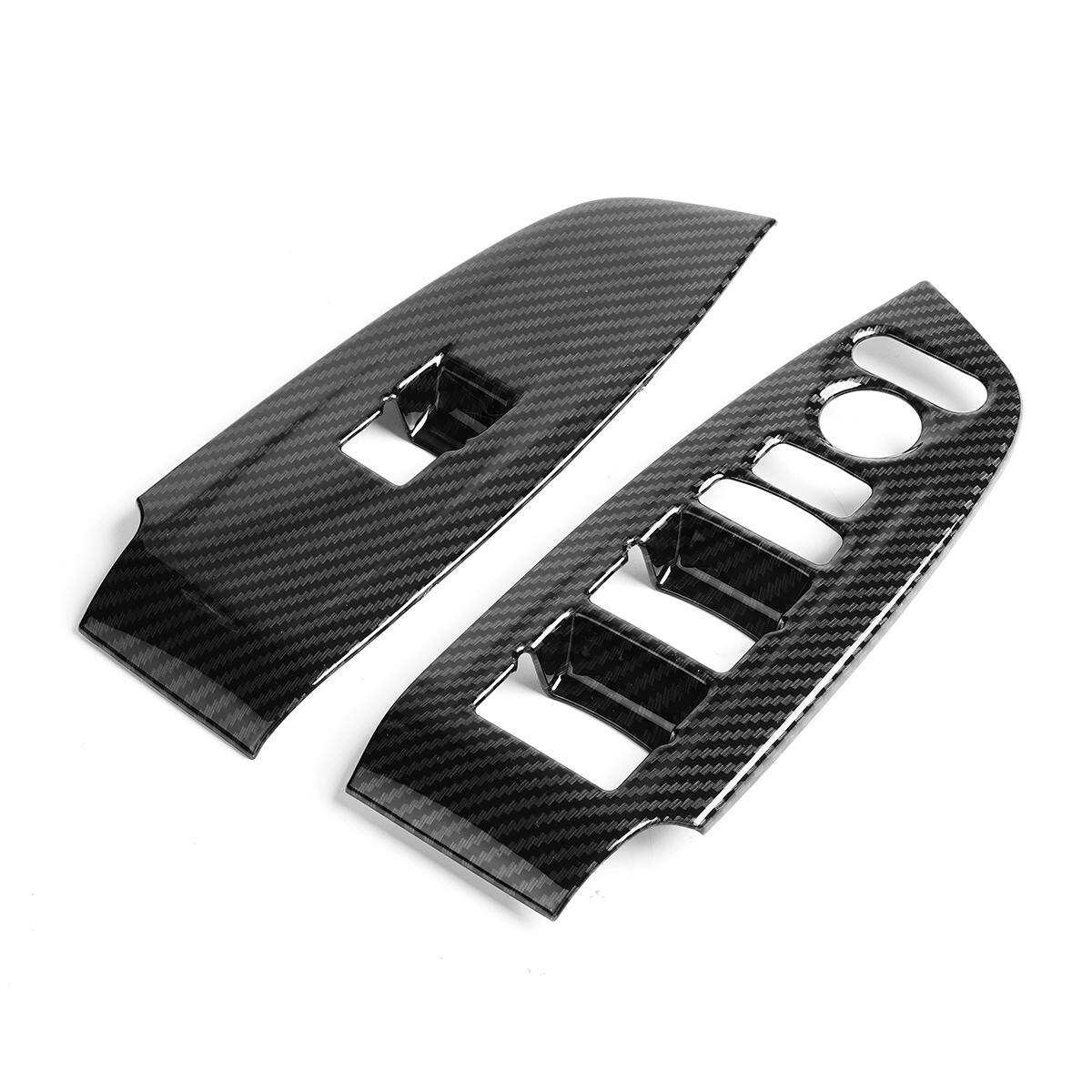 Carbon Fiber Style Window Lift Switch Button Panel Cover For Honda Accord 2018
