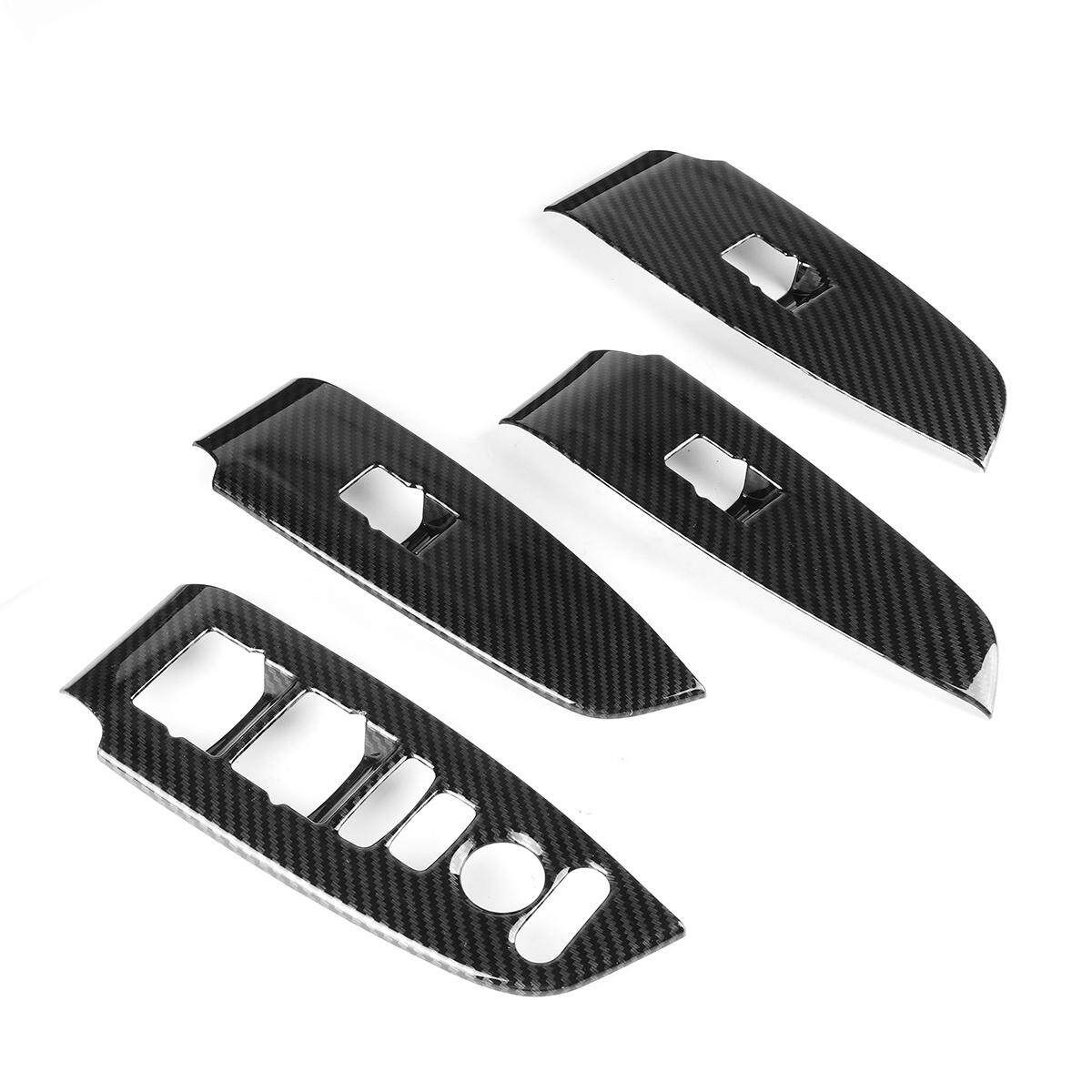 Carbon Fiber Style Window Lift Switch Button Panel Cover For Honda Accord 2018