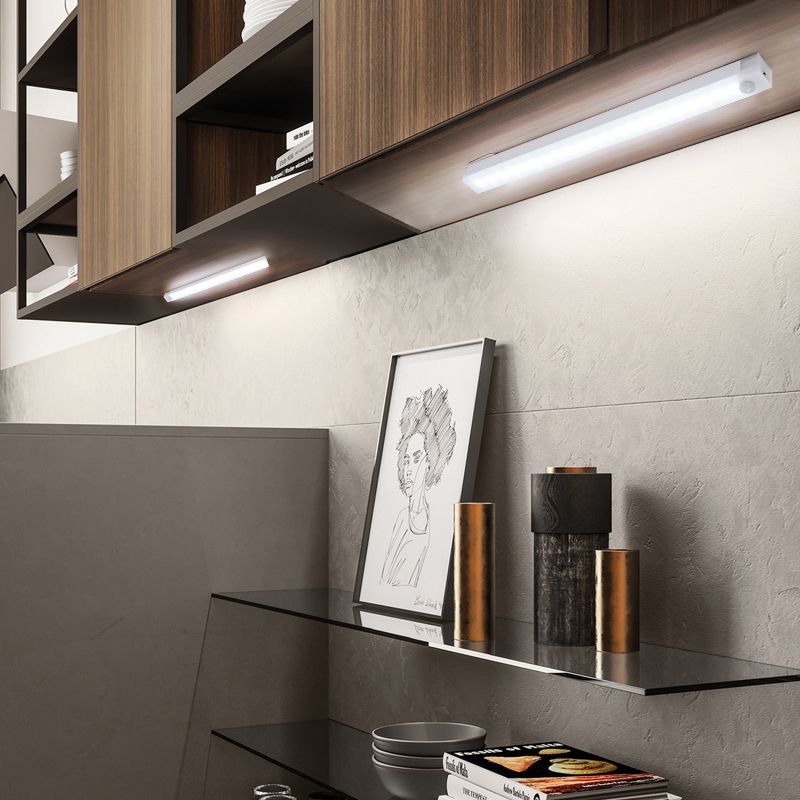 50CM LED Light Cabinet Light Rechargeable Motion Detector USB Night Light-White
