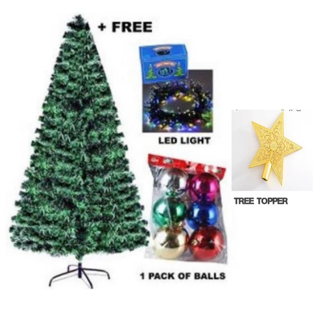 Iron Feet Christmas Tree + Free Led  Light And Free Topper