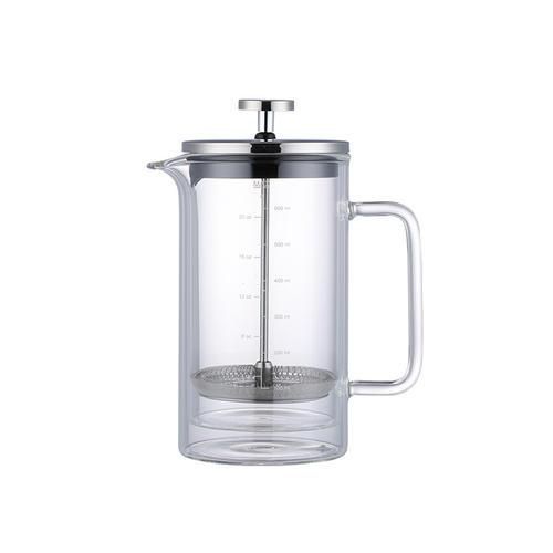 Double Layer French Press Pot Hand Brewing Coffee Filter Press Pot High Borosilicate Glass Heat Resistant Tea Maker Coffee Pot