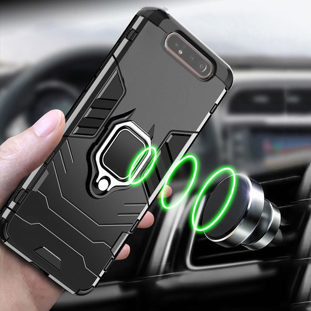 For Samsung Galaxy A80 Case Armor Pc Cover Finger Ring Case