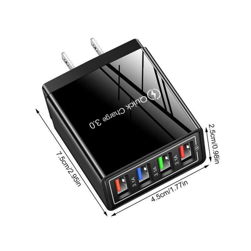100w Usb Charger Phone Charger 4ports Fast Charging Adap USB