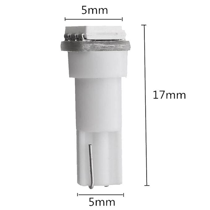 10pcs White Car T5 5050 Meter Lamp Map/Wedge/Step Light Bulbs LED