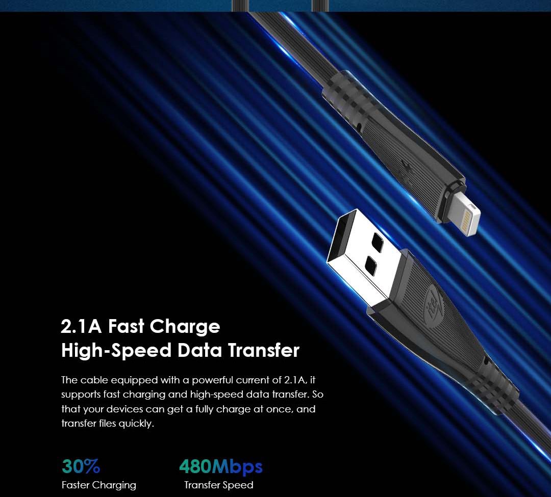 ICD-L21S 2.1A Durable Lightning Charging Cable