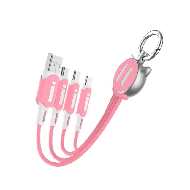 150mm Phone Charging Cable 3-in-1 Multi 3A Fast Charger Cord