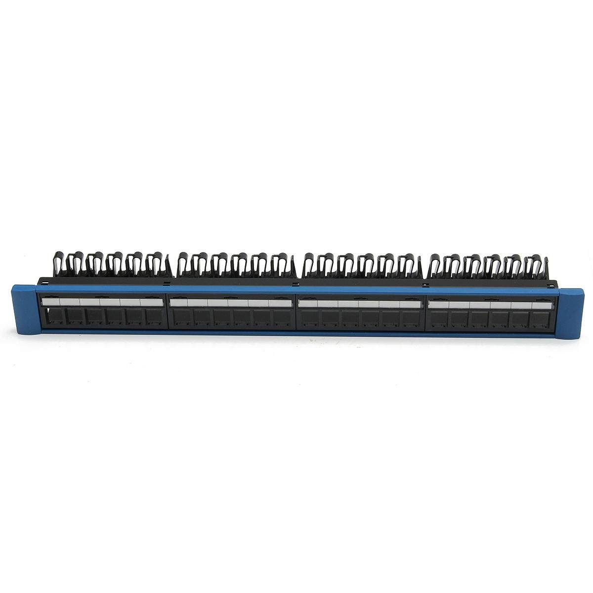 24 Ports CAT5 CAT6 Rackmount RJ45 Network Ethernet Patch Panel 19'' Rack Mount