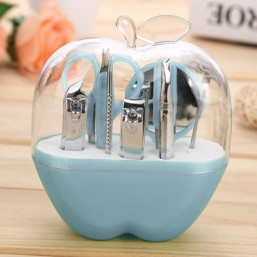 Unisex Nail Care Cutter Cuticle Clipper Pedicure Manicure Set Kit Apple Gift
