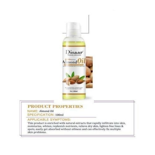 100% NATURALS ORGANIC Sweet Almond Oil For Skin,Nail & Hair