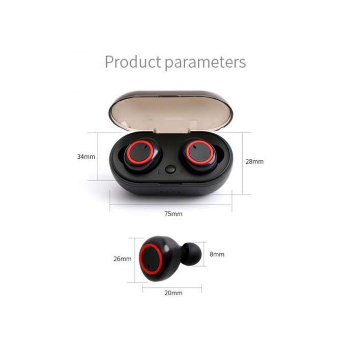 Earbuds Bluetooth-Compatible Wireless Earphones Waterproof Sport Headset Noise Canceling With Microphones Gamin