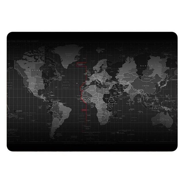Black World Map Lap Sticker For Macbook Decal Pro 16