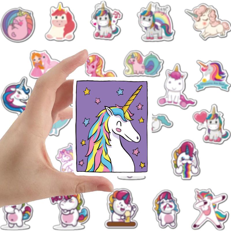 50pcs Cute Unicorn Computer Stickers Cartoon Anima