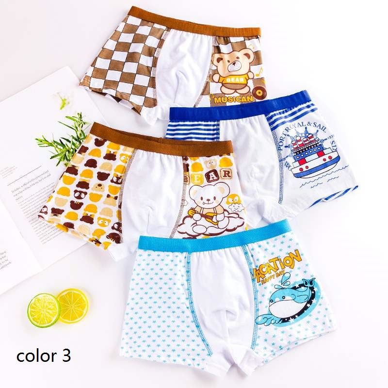 4pcs Boys Panties Cotton Underwear Boxer Children Shorts