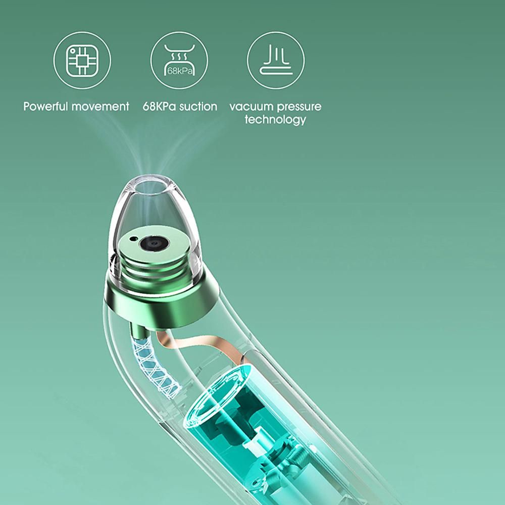 Pinjing Blackhead Remover Pore Vacuum with 0.3MP Macro Camera/HD APP Display/2 Suction Probes/3 Modes Electric Blackhead Vacuum Extractor Clean Tool Microdermabrasion Pimple Extractor Facial Skin Care Beauty Tool