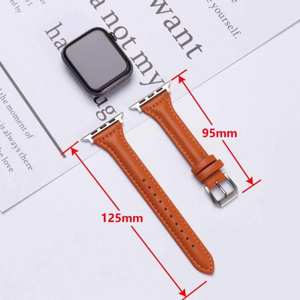 Slim leather strap for Apple Watch band 40mm series 7 8 41/45mm Correa 42mm wrist bracelet iWatch se 6 5 4 3 38 44mm ultra 49mm
