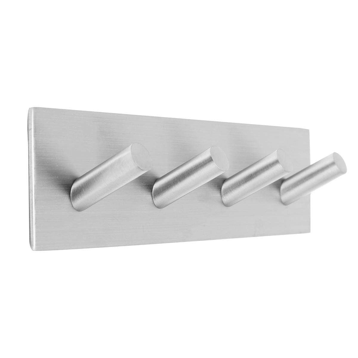 Stainless Steel Self Adhesive Hook Kitchen Bathroom Sticky Towel Robe Hanger 4 Tick