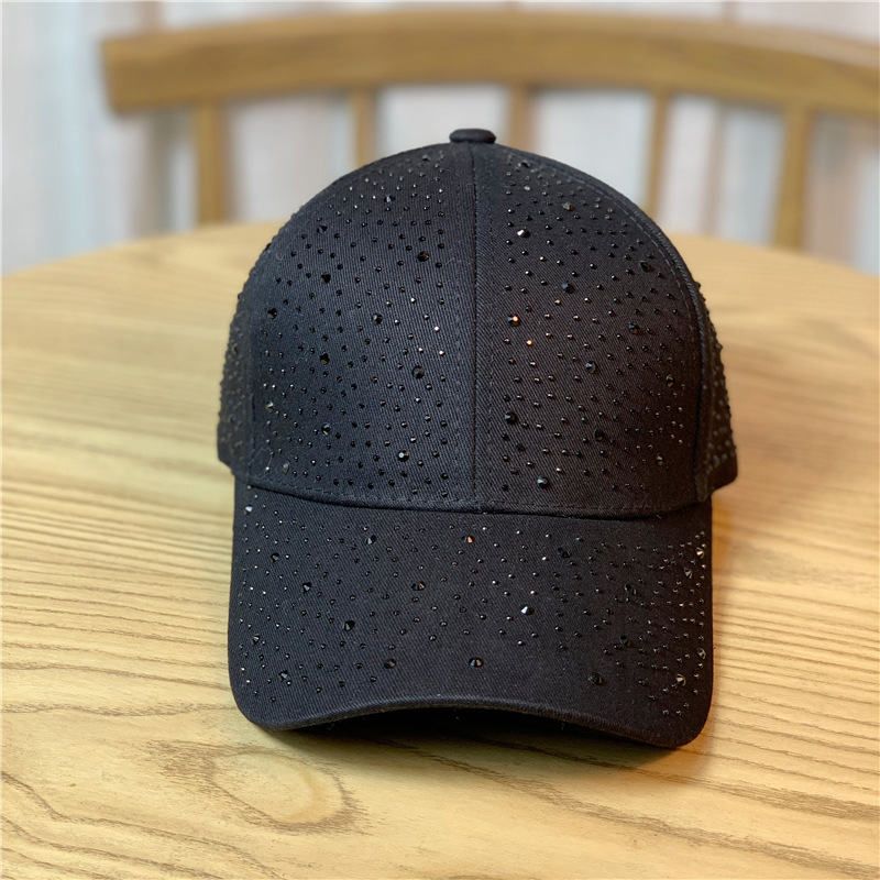 (As The Picture Shows)2022 New High Quality Full Print Rhinestone Baseball Cap Women's Summer Solid