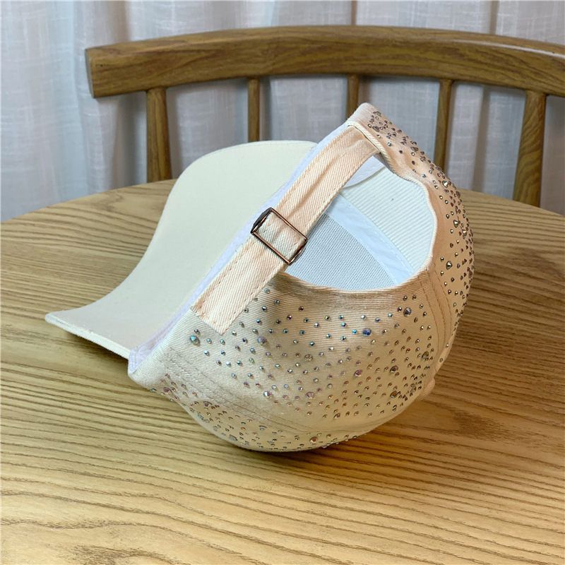 (As The Picture Shows)2022 New High Quality Full Print Rhinestone Baseball Cap Women's Summer Solid