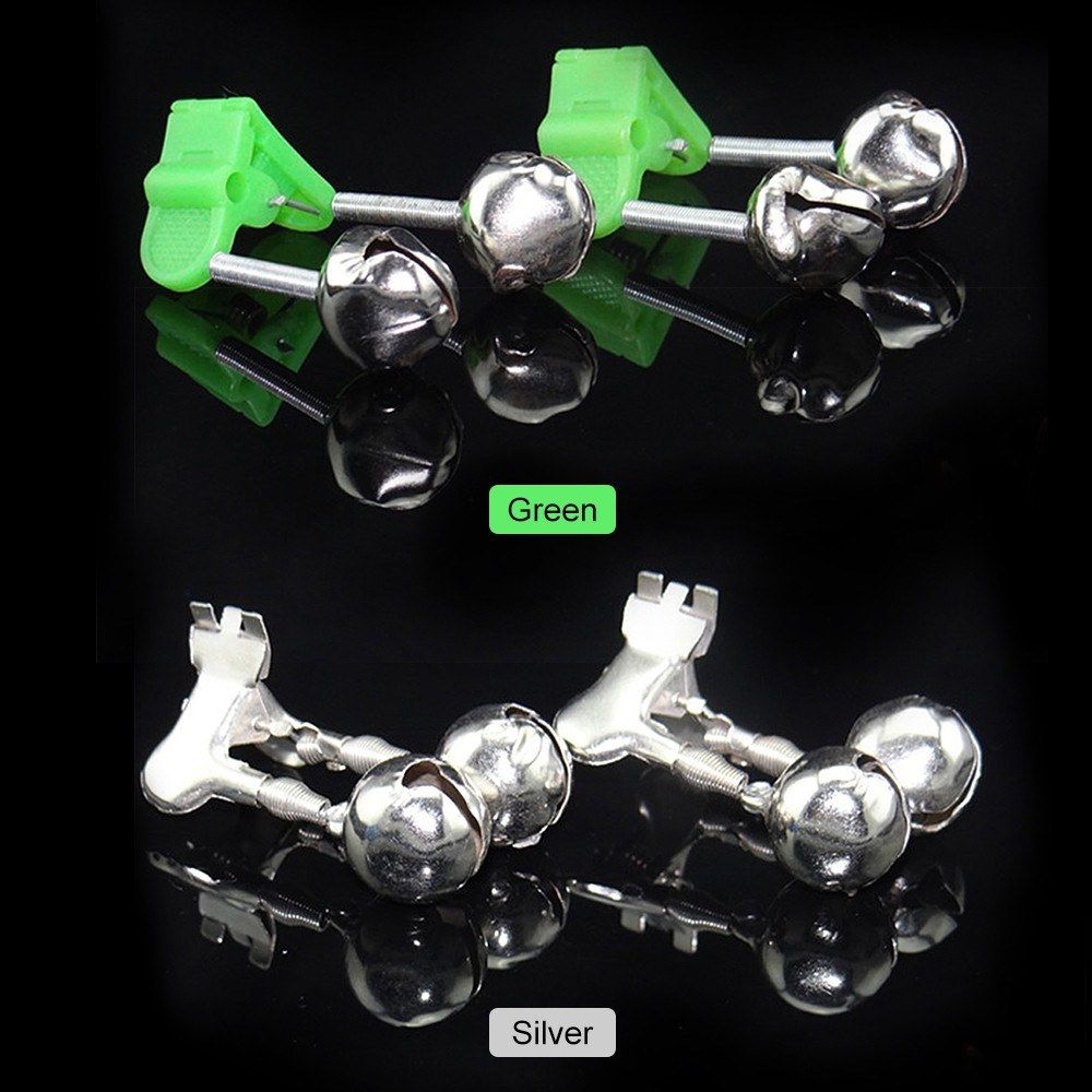 30pcs Fishing Rod Alarm Dual Alert Bells Rings Fishing