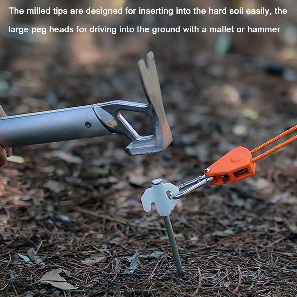 Luminous Tent Spiral Ground Nail Practical High Strength
