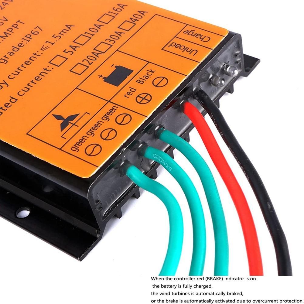 Waterproof MPPT Charge Controller,DC12V IP67 Wind Turbines Generator Battery Charge Controller Regulator