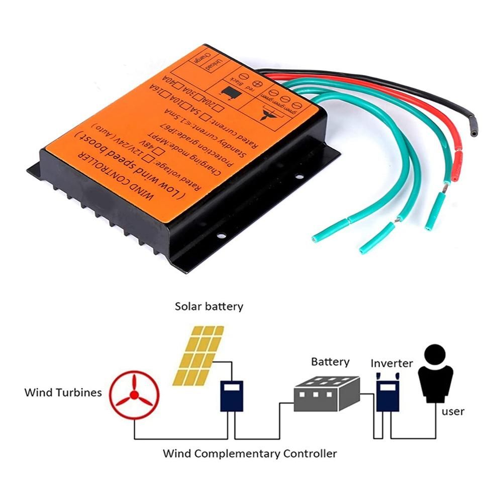 Waterproof MPPT Charge Controller,DC12V IP67 Wind Turbines Generator Battery Charge Controller Regulator
