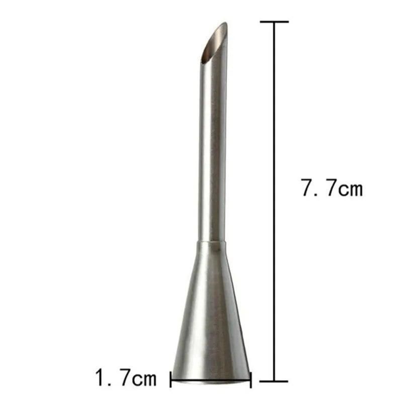 2pcs Puff Nozzle Tip Confectionery Stainless Steel Cake Cupcake Injection Tool Icing Piping set Syringe Pastry Filling Tubes
