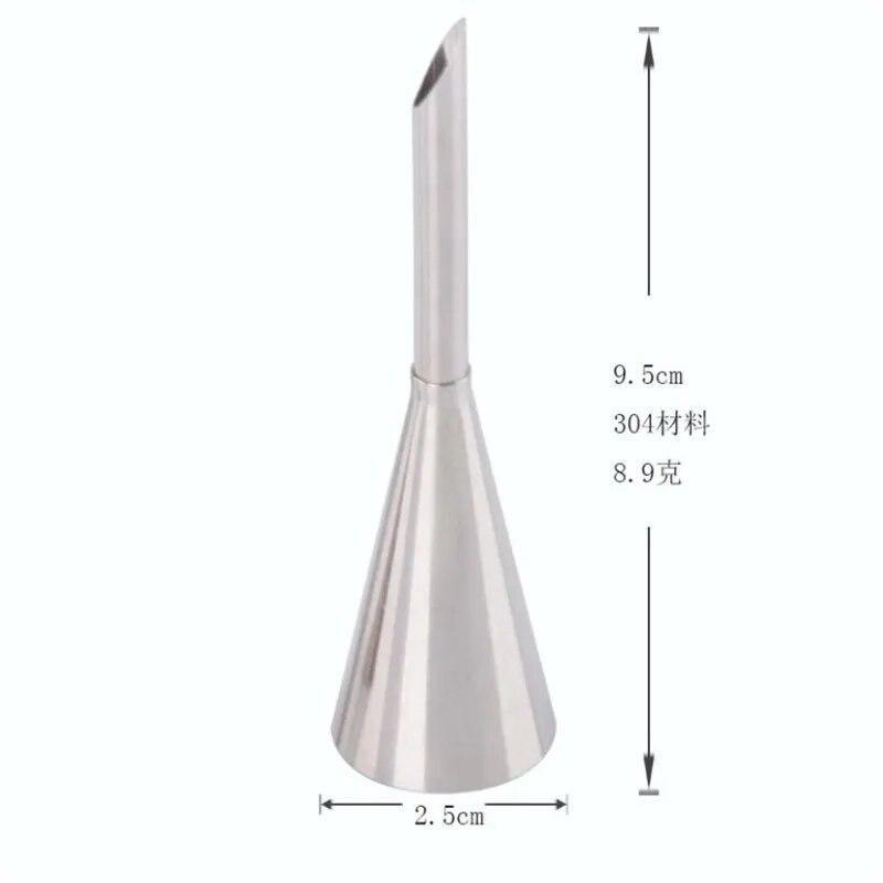 2pcs Puff Nozzle Tip Confectionery Stainless Steel Cake Cupcake Injection Tool Icing Piping set Syringe Pastry Filling Tubes