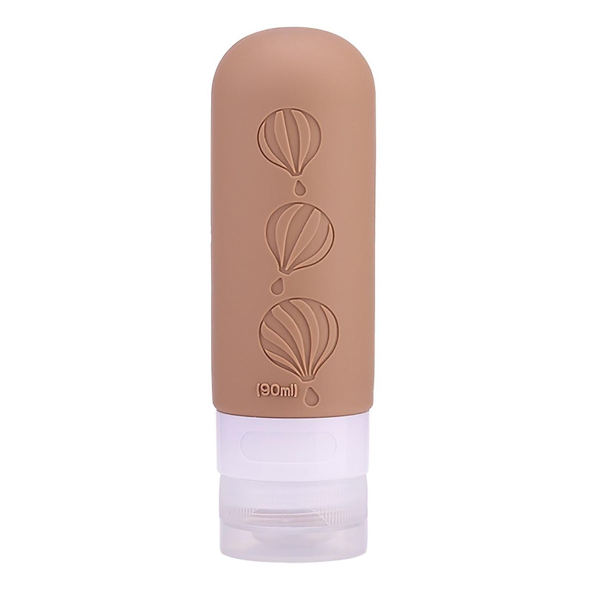 Refillable Squeeze Tubes for Shampoo Leak-proof 90ml Silicone Squeeze Dark Khaki