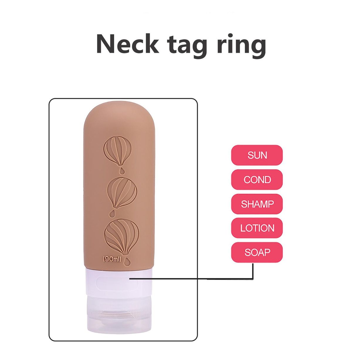 Drip-free Valve Travel Bottle Leak-proof 90ml Silicone for Travel Dark Khaki